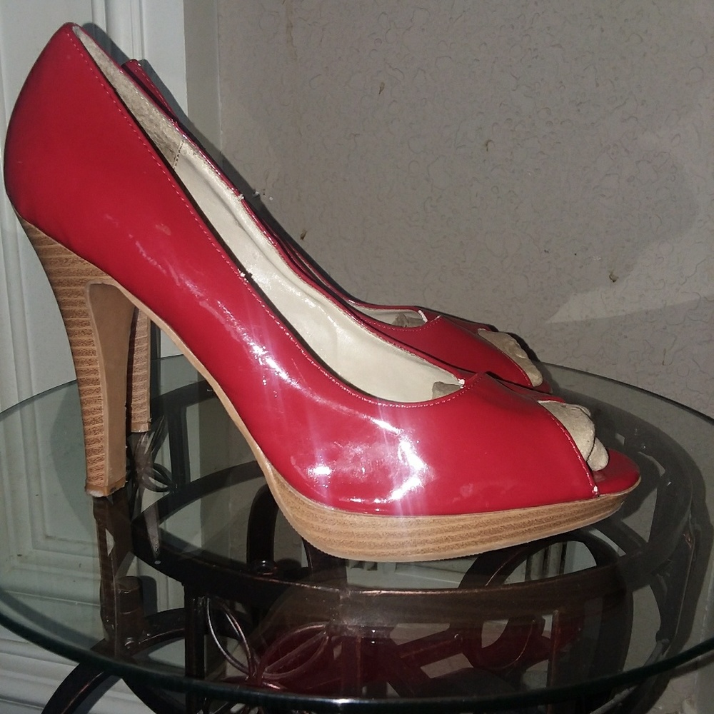 Red Patton Leather Heels